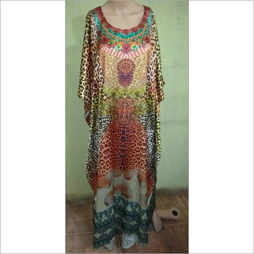 Digital polyester long kaftan