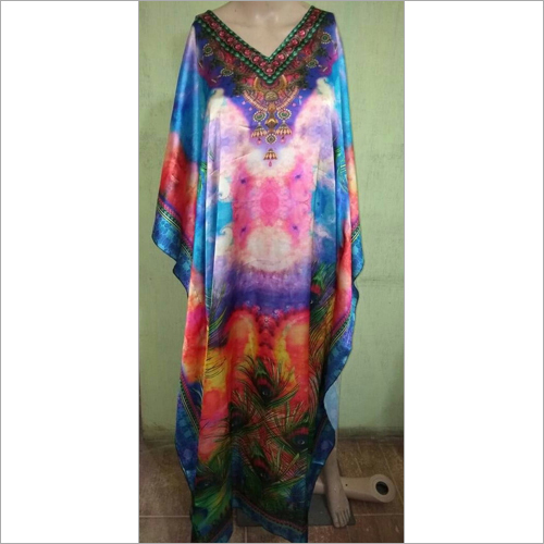 Satin Digital Printed Kaftan